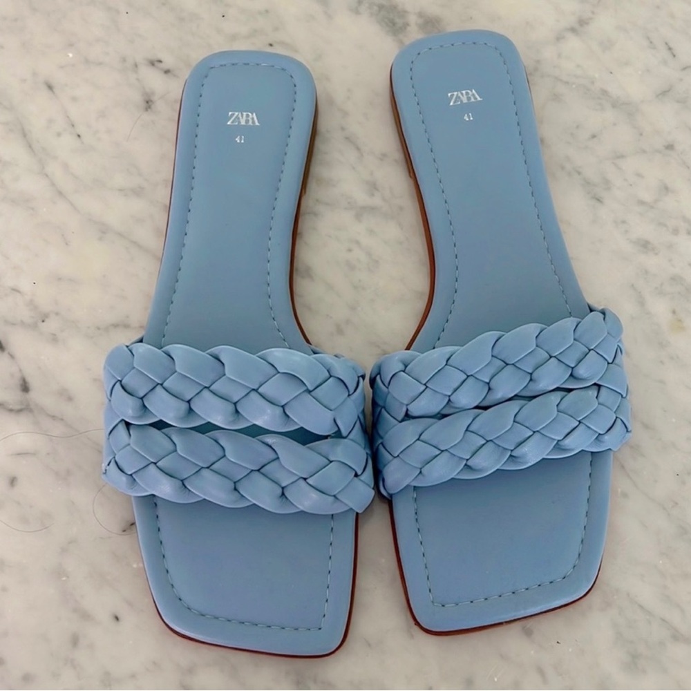 Zara braided slides